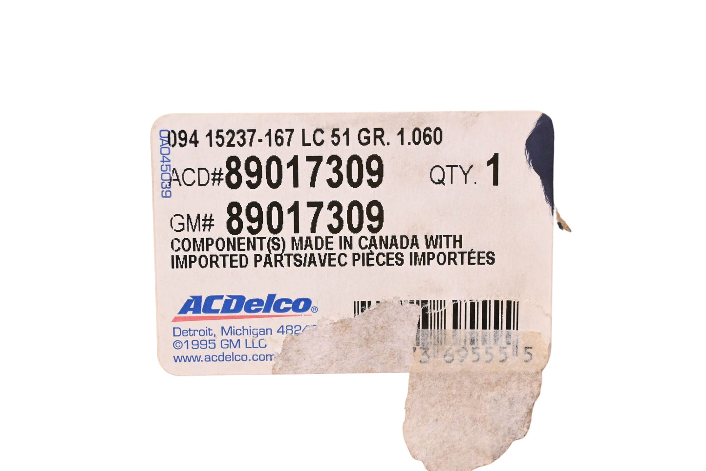 ACDelco 89017309 Serpentine Belt Tensioner Kit NOS