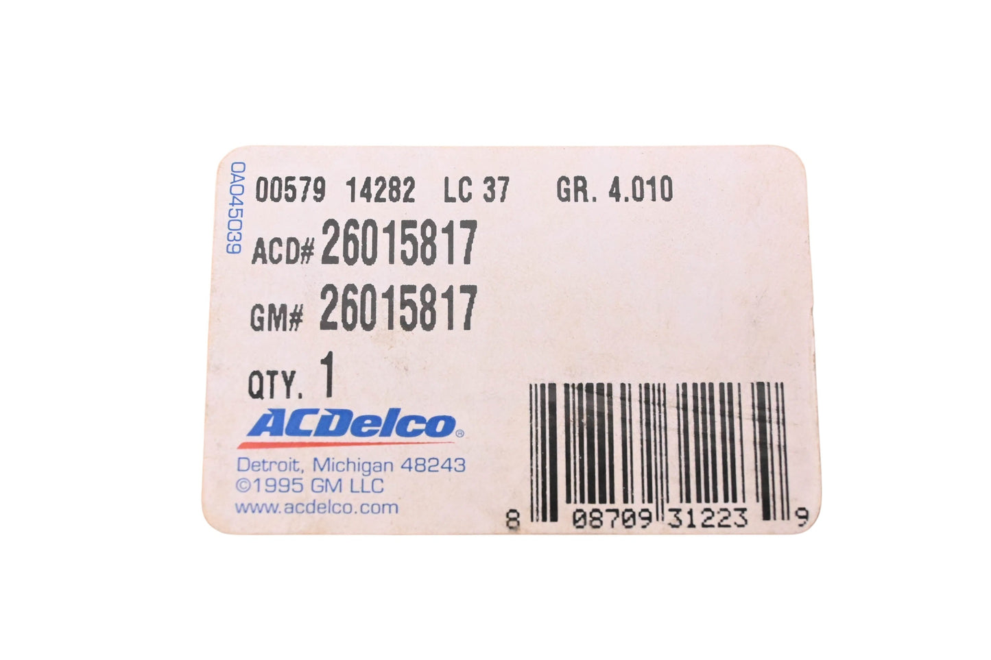 ACDelco 26015817 Steering Column Shift Bowl Assembly NOS
