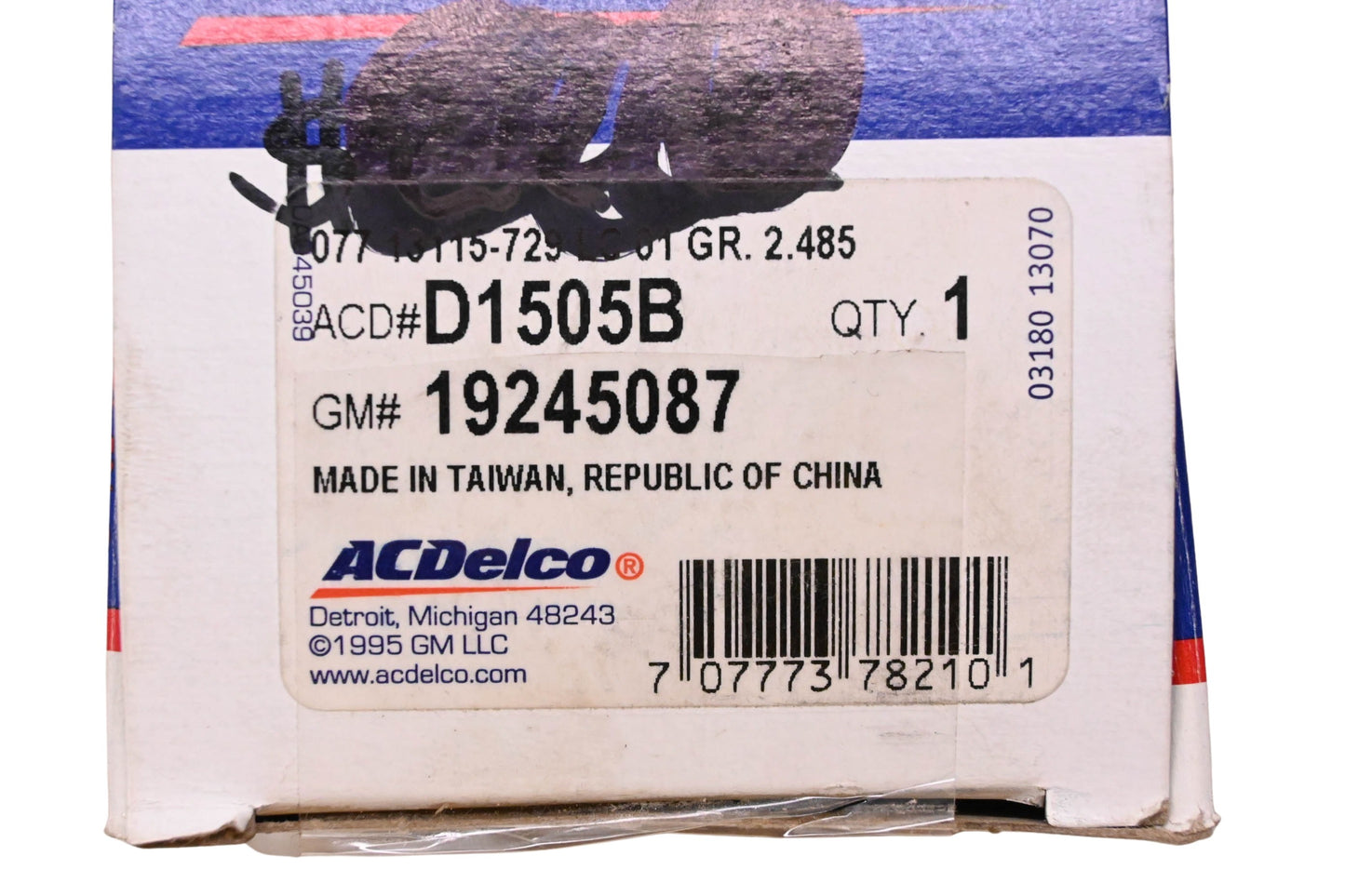 ACDelco D1505B Headlamp Switch Assembly NOS