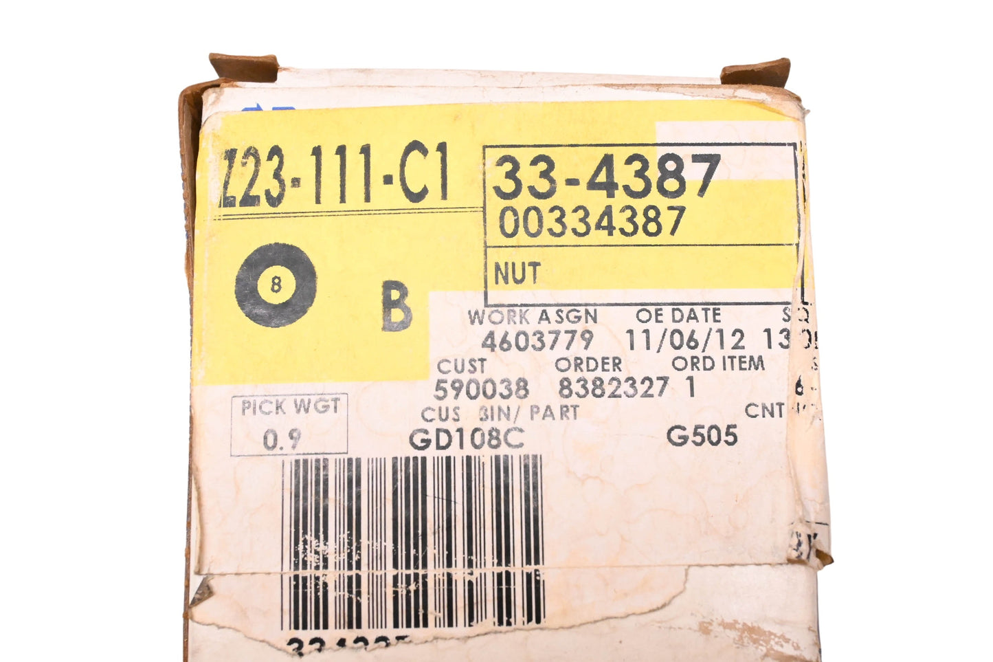 General Motors 334387, 00334387 Hexagon Wheel Nuts NOS