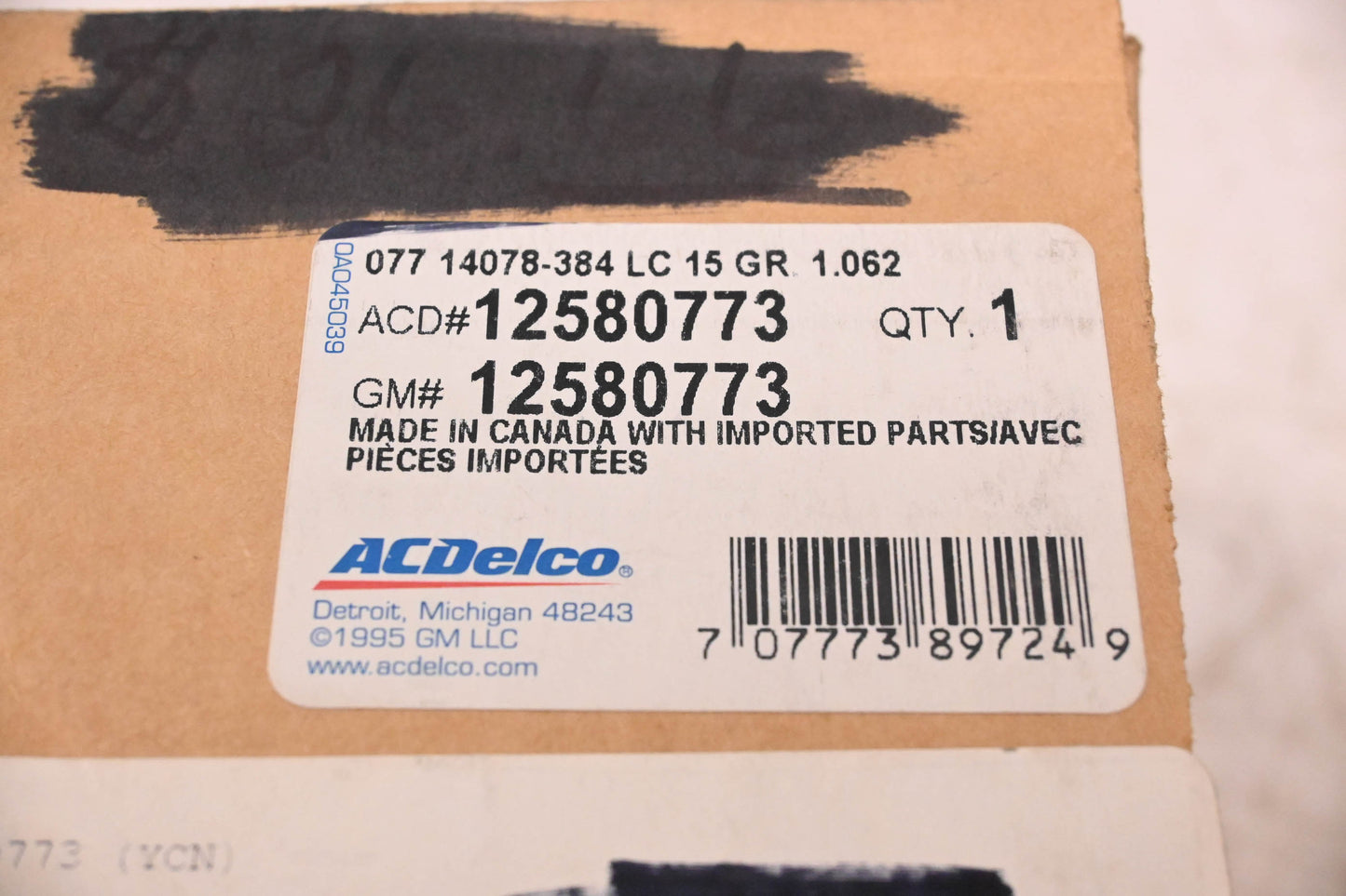 ACDelco 12580773 Drive Belt Idler Pulley Assembly NOS