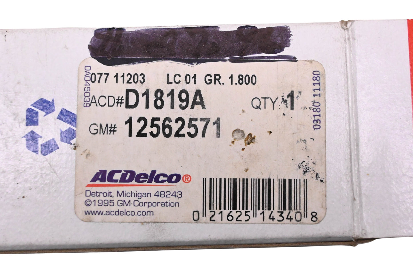 ACDelco D1819A Oil Pressure Sensor Switch Assembly NOS