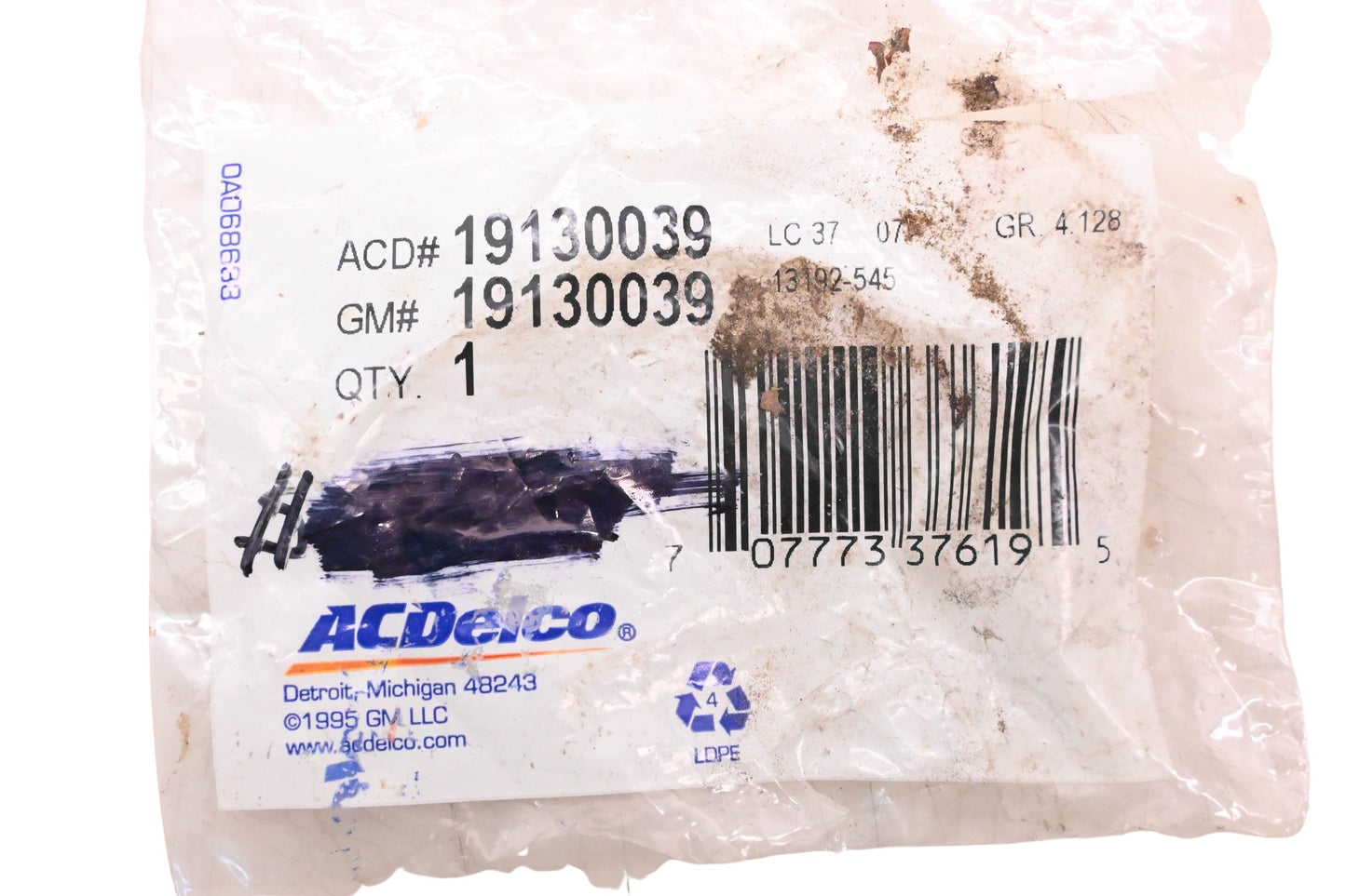 ACDelco 19130039 Transmission Oil Cooler Connector NOS
