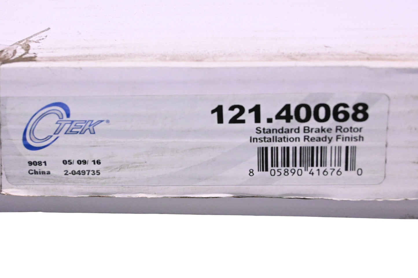 Centric Parts 121.40068 Solid Rear Brake Rotor NOS