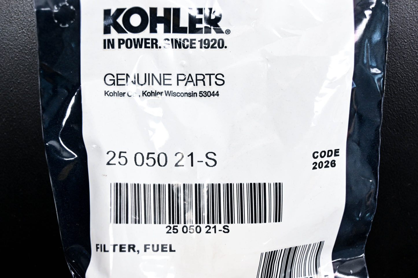 Kohler 2505021-S, 25 050 21-S In Line Fuel Filter NOS