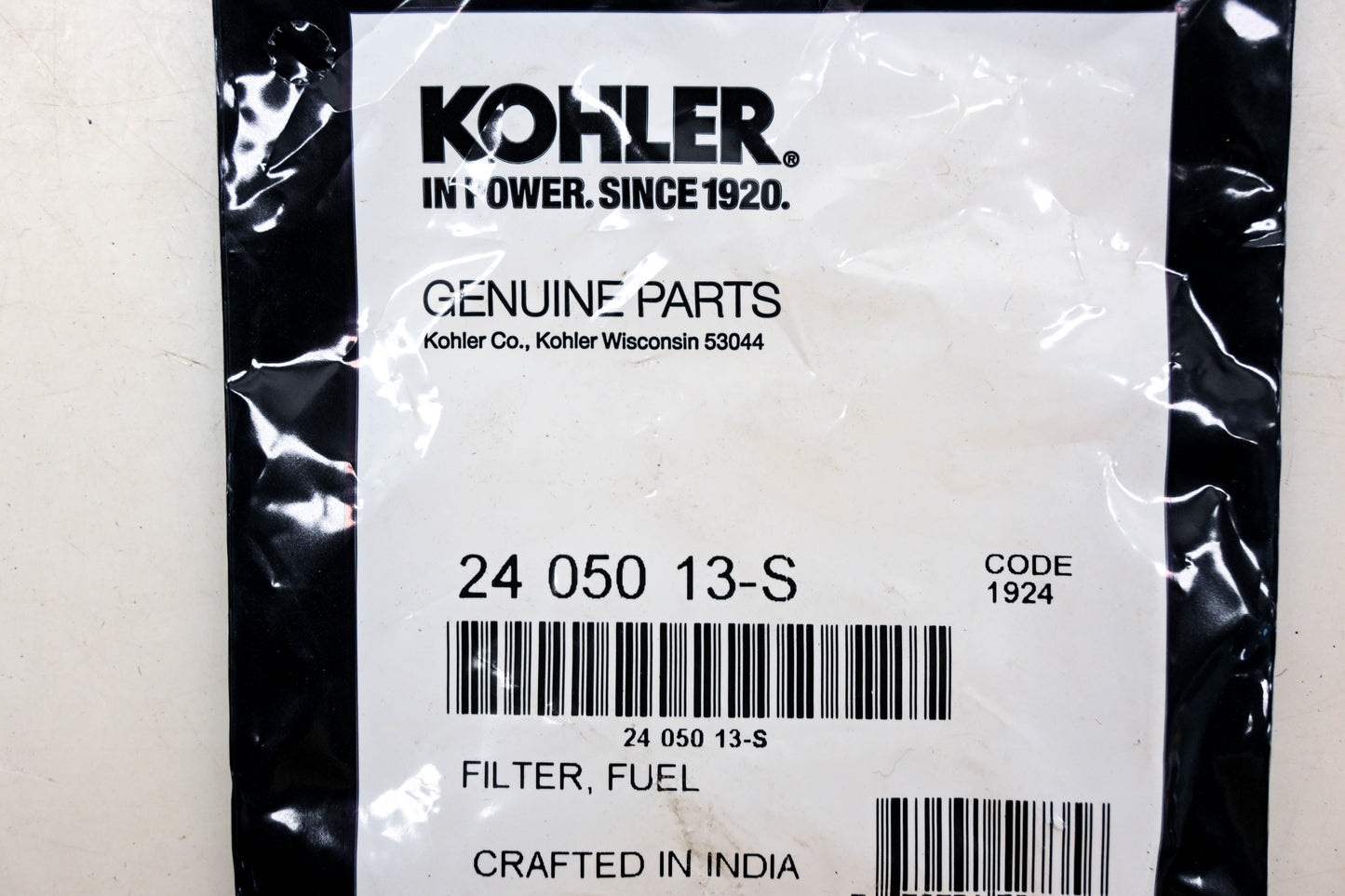 Kohler 2405013-S, 24 050 13-S In Line Fuel Filter NOS