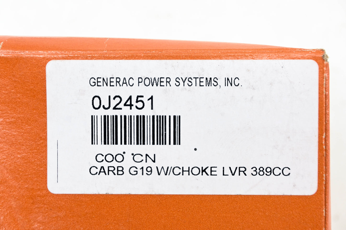 Generac 0J2451 Carburetor Assembly NOS