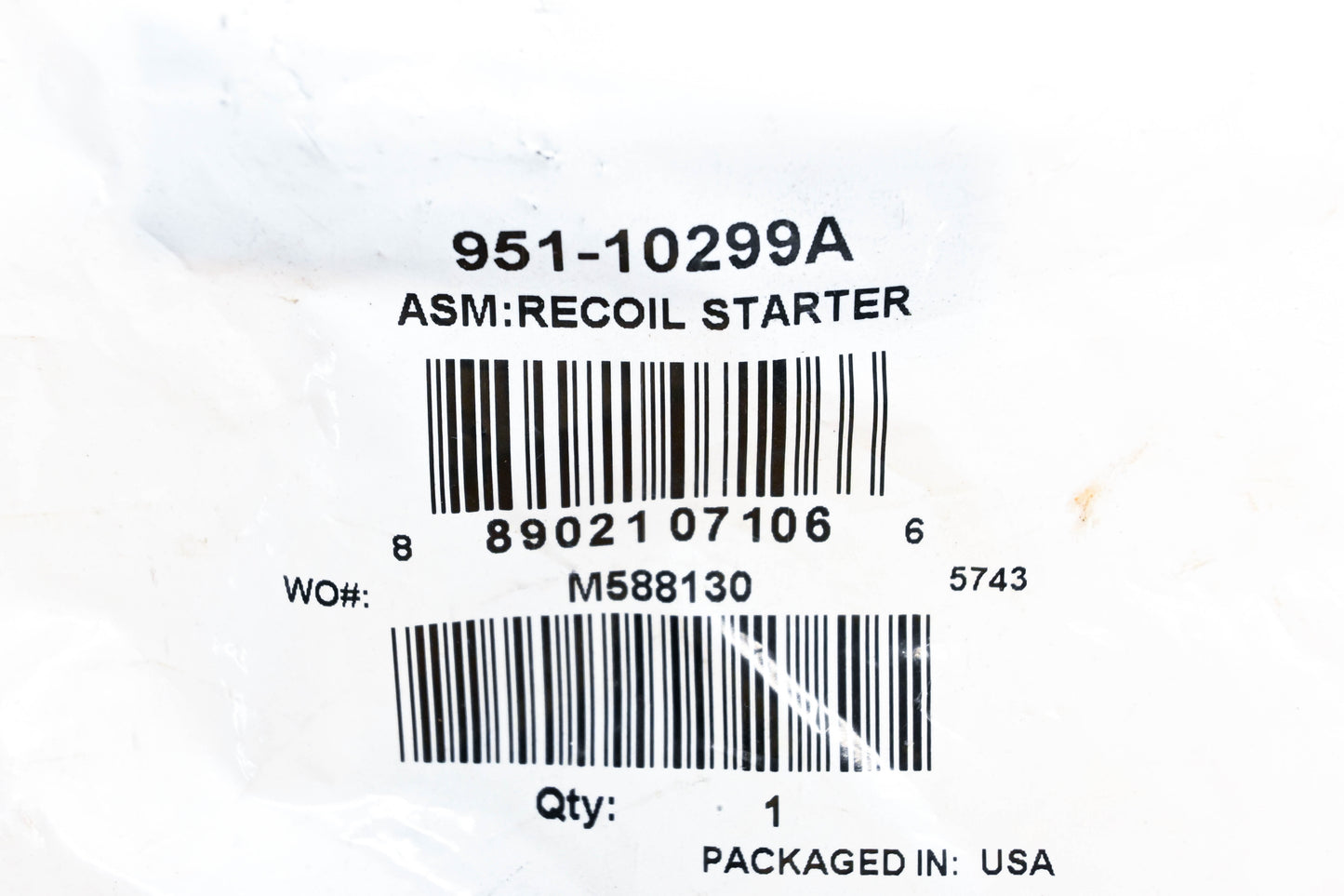 MTD 951-10299A Recoil Starter Assembly NOS