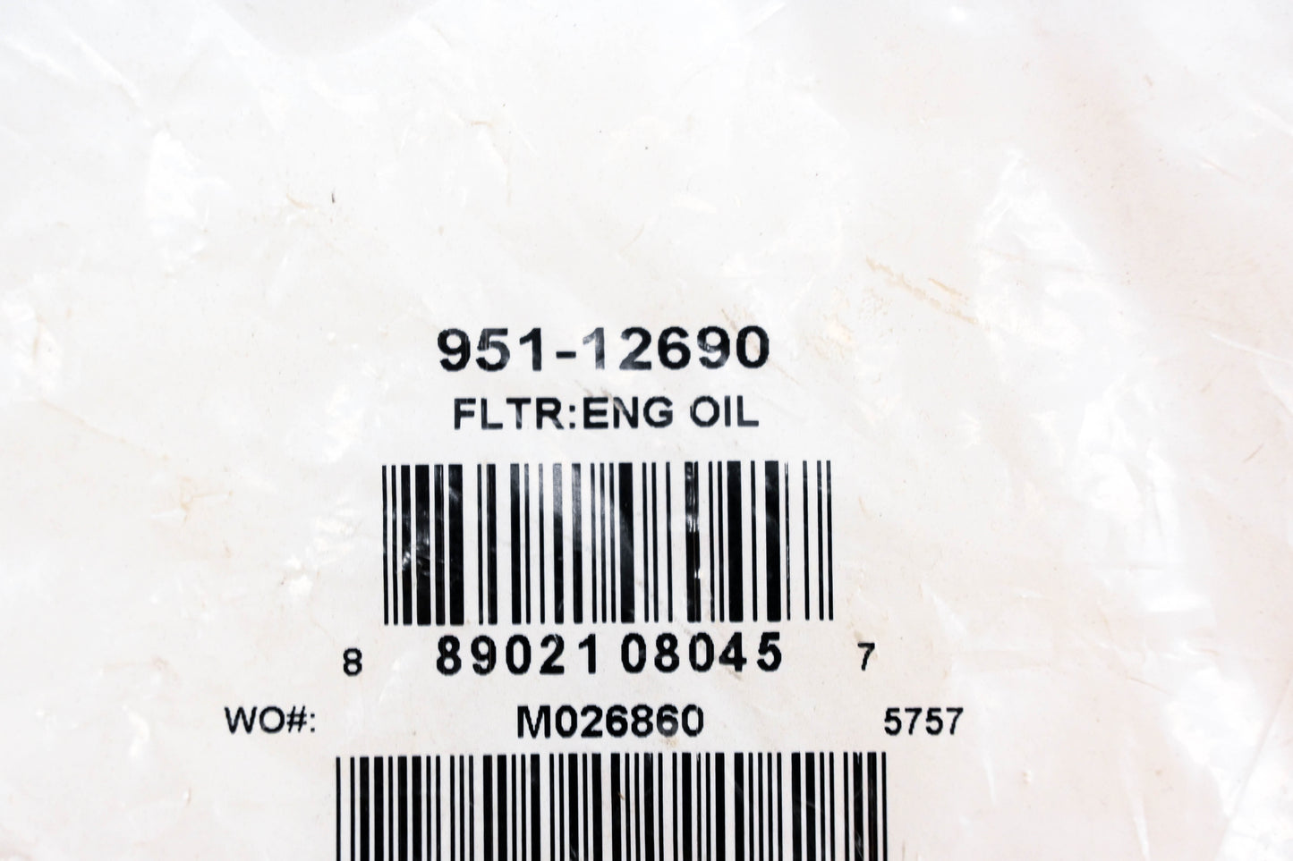 MTD 951-12690 Engine Oil Filter NOS