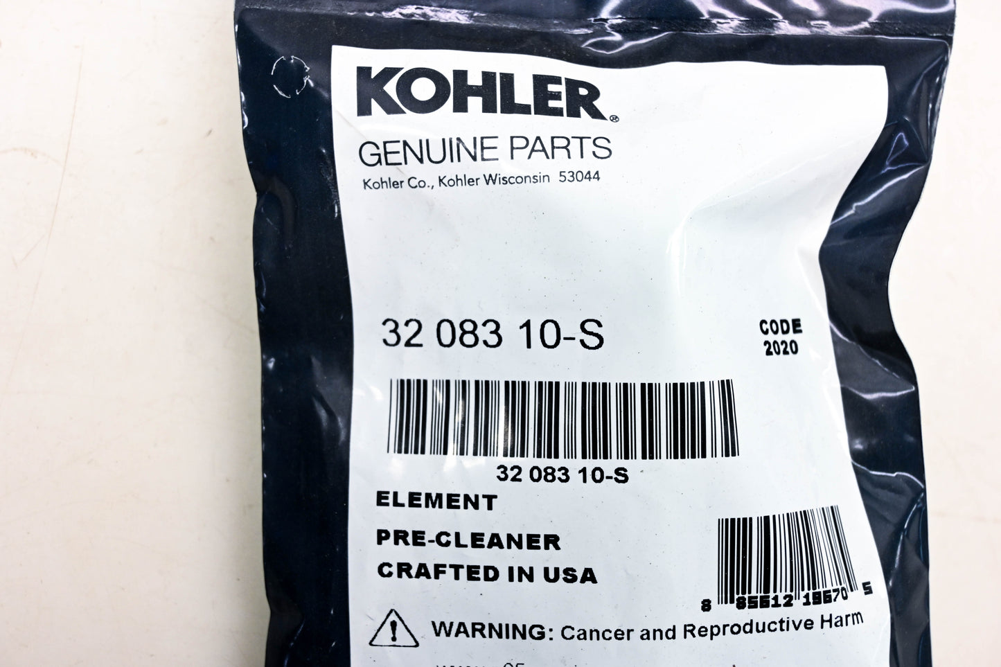Kohler 32 083 10-S, 3208310-S Pre Cleaner Filter Element NOS