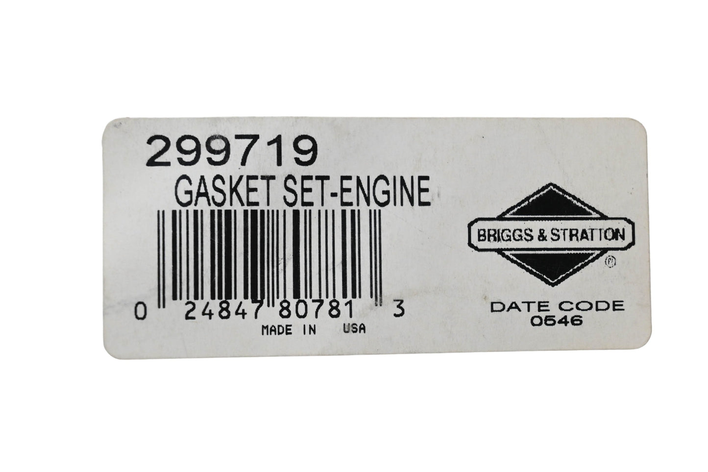 New OEM Briggs & Stratton 299719 Engine Gasket Kit NOS