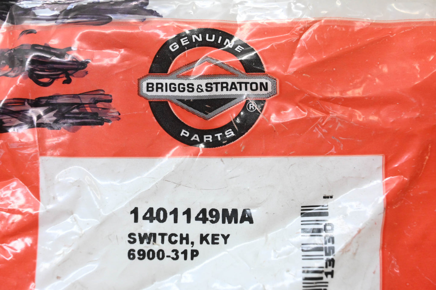 New OEM Briggs & Stratton 1401149MA Key Switch NOS