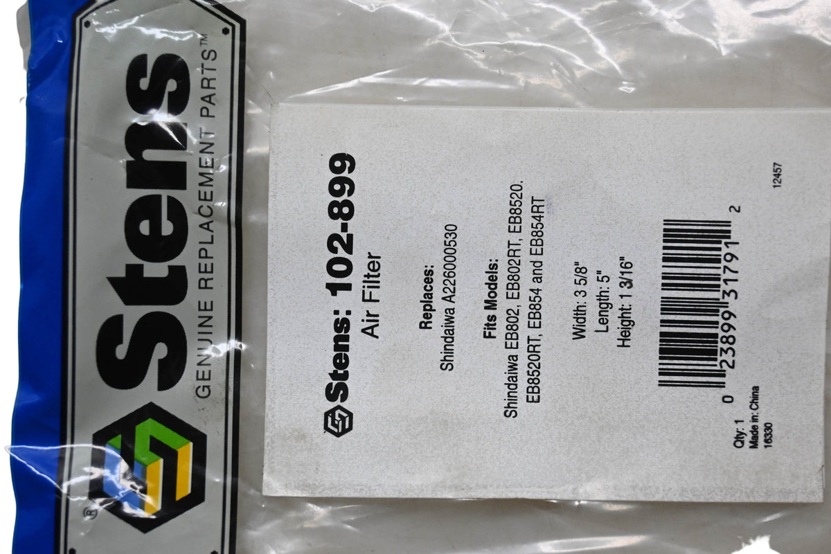 Stens 102-899, A226000530 Air Filter NOS