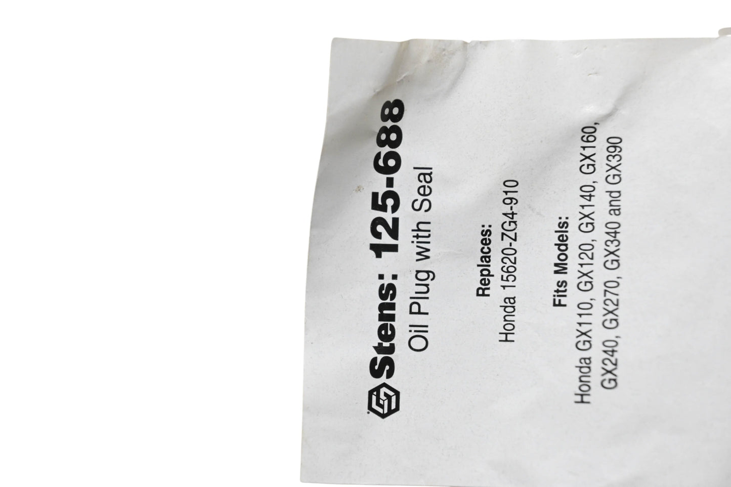 Stens 125-688, 15620-ZG4-910 Oil Plug & Seal NOS