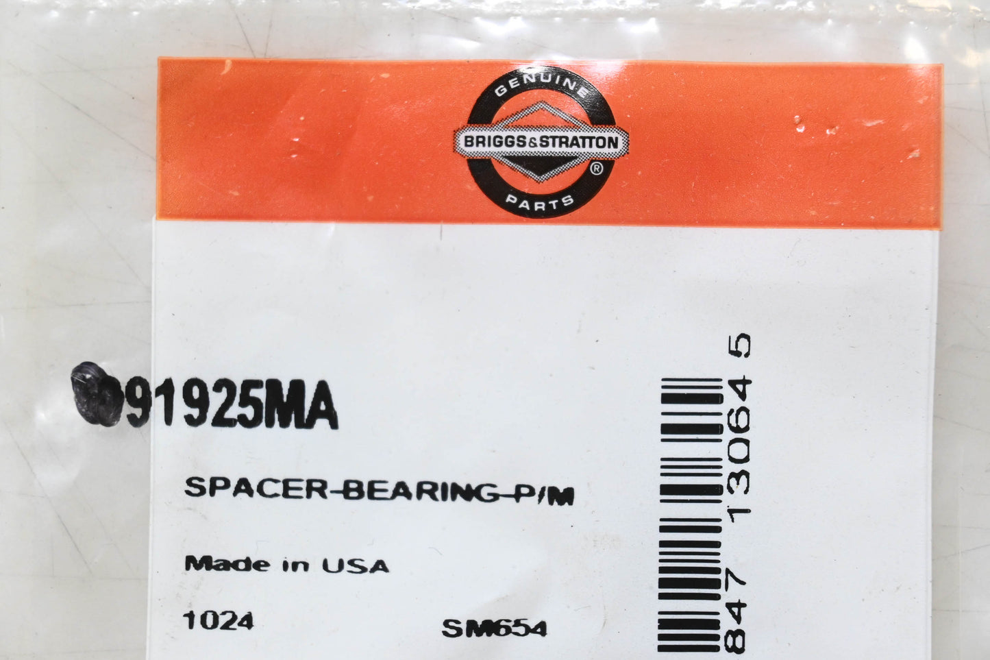 New OEM Briggs & Stratton 91925MA Bearing Spacer NOS