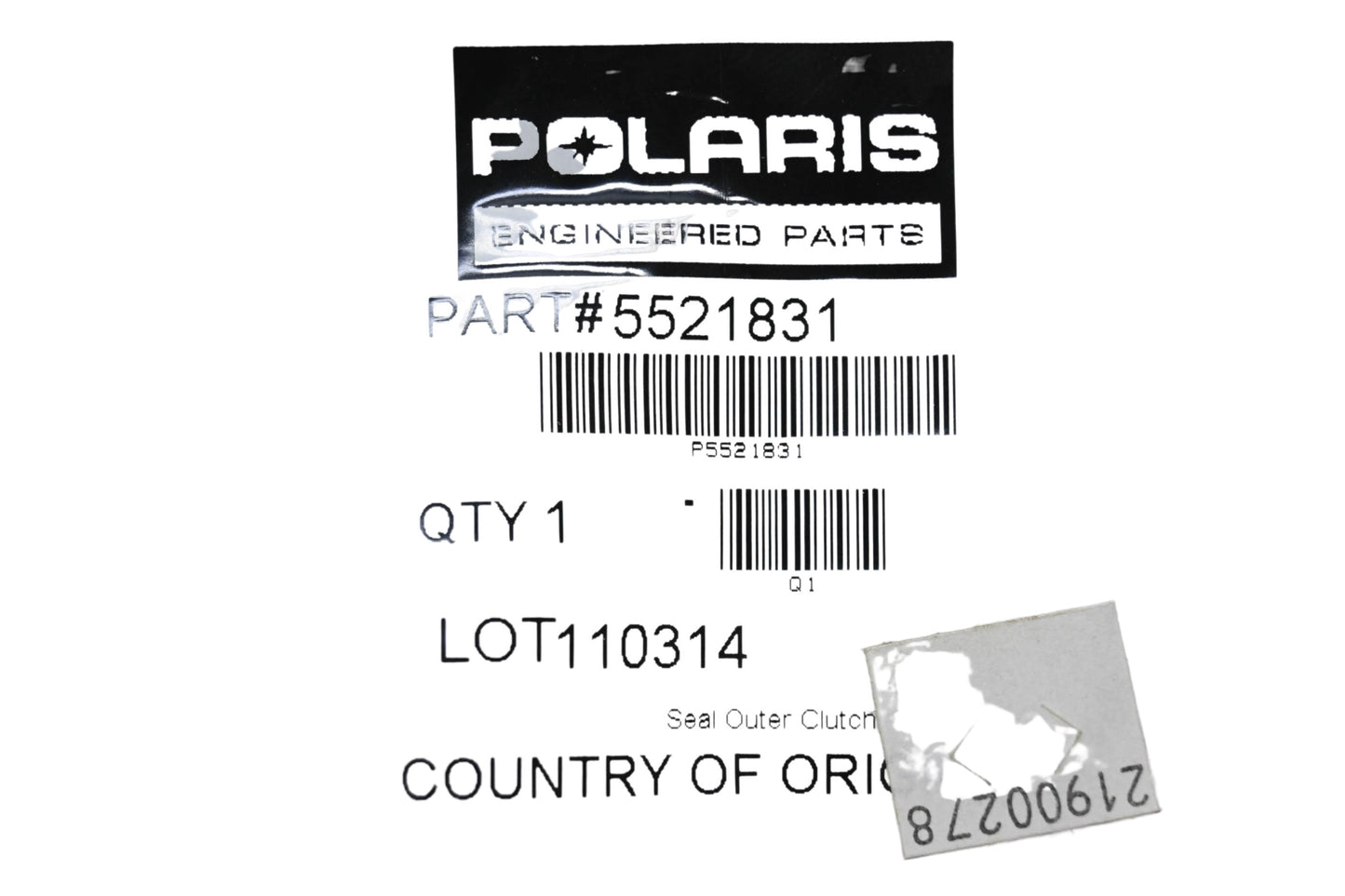 New OEM Polaris 5521831 Clutch Cover Seal NOS