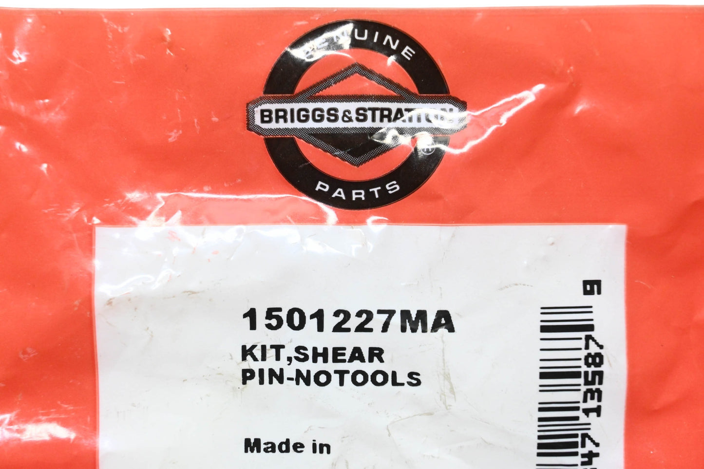New OEM Briggs & Stratton 1501227MA No Tool Shear Pin Pair NOS