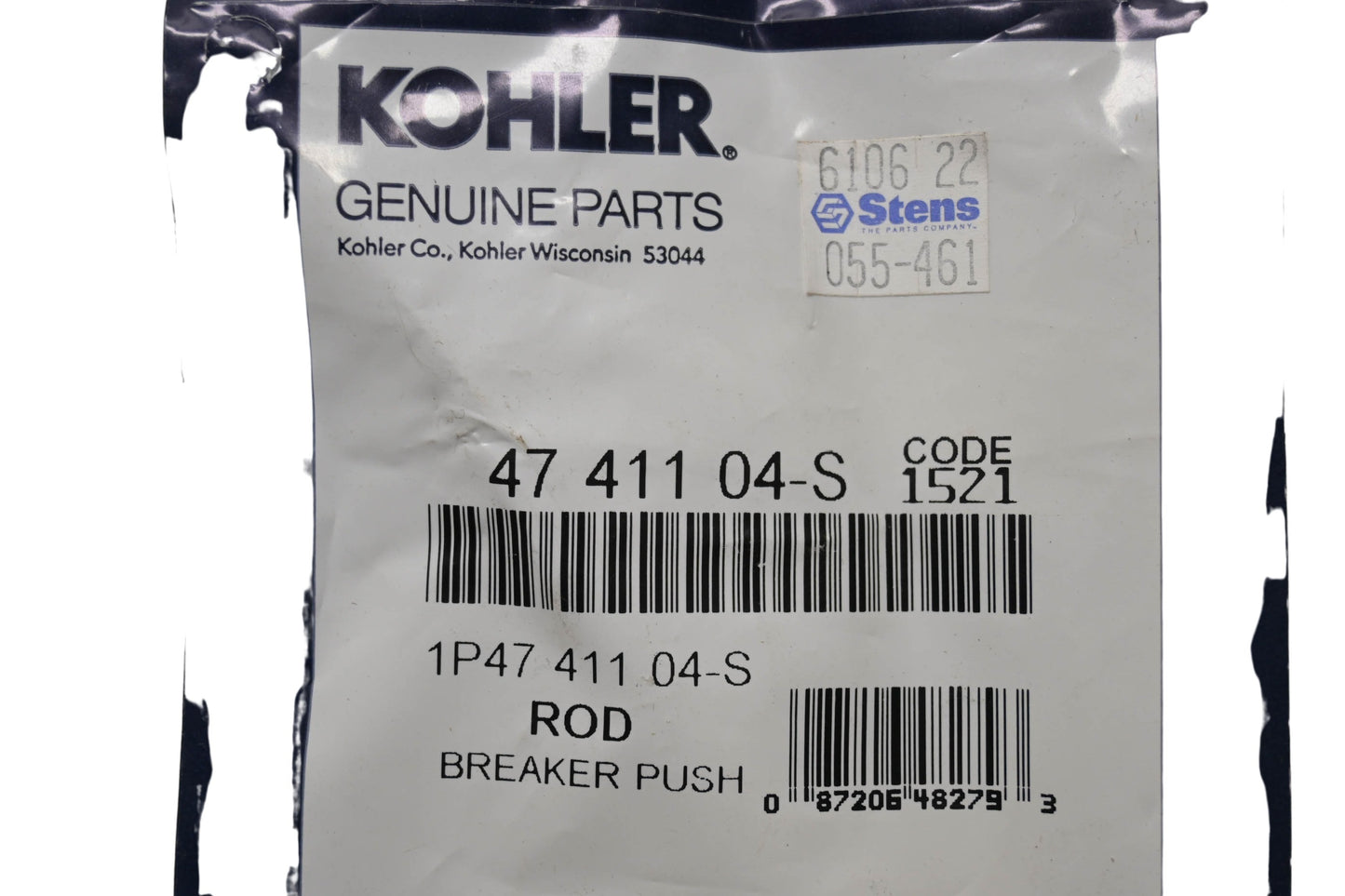 Kohler 47 411 04-S, 055-461 Rod NOS