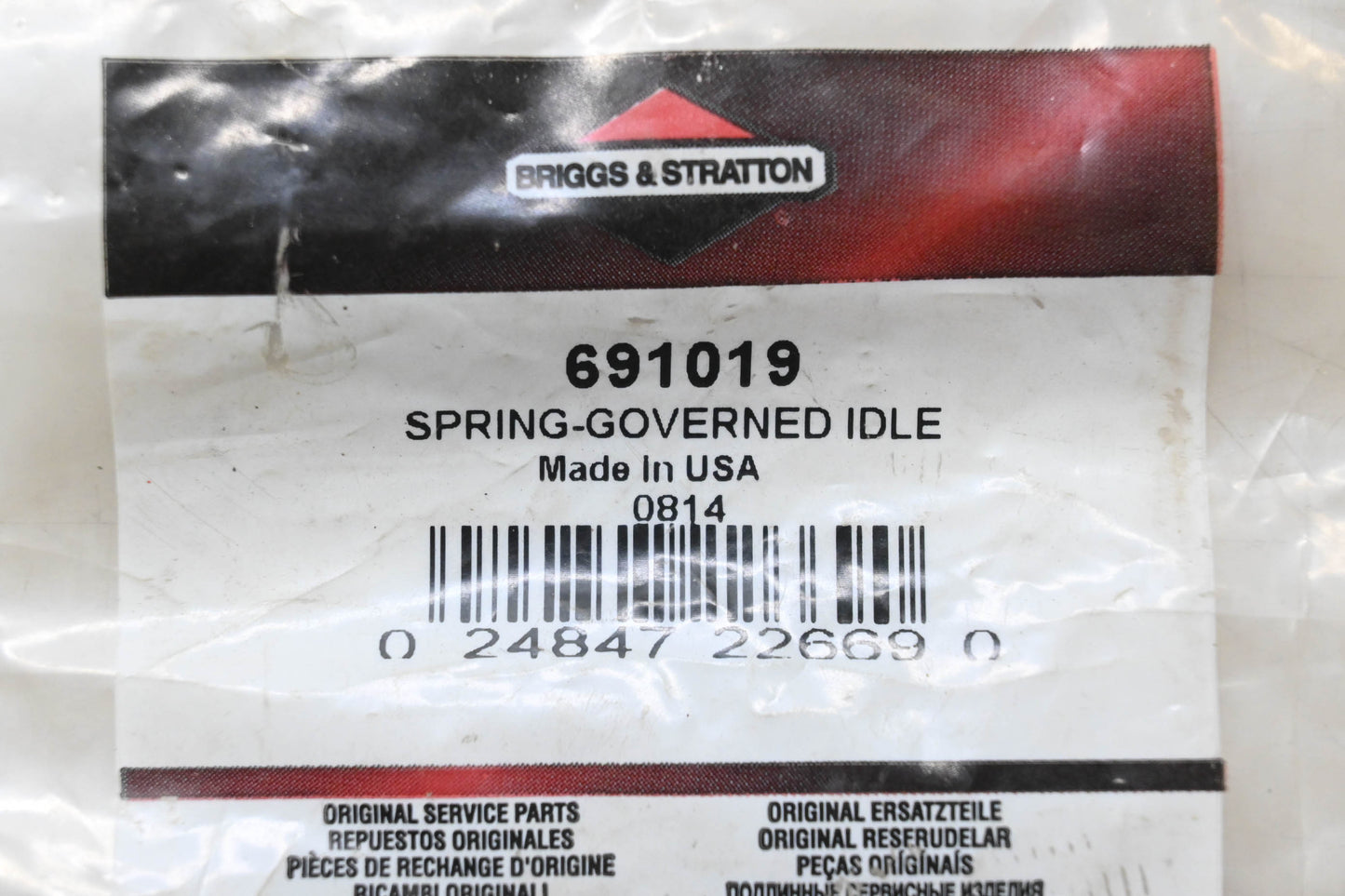 New OEM Briggs & Stratton 691019 Governor Idle Spring NOS