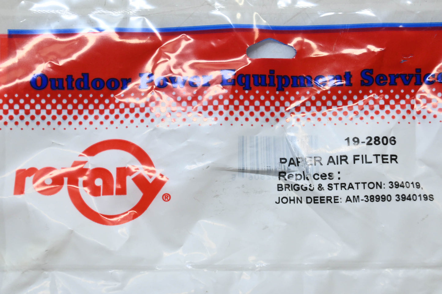Rotary 19-2806, 349019, AM38990 Paper Air Filter NOS