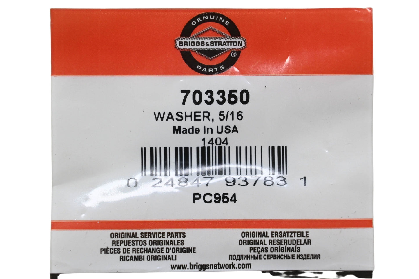 New OEM Briggs & Stratton 703350 Washers 5/16" Qty 2 NOS