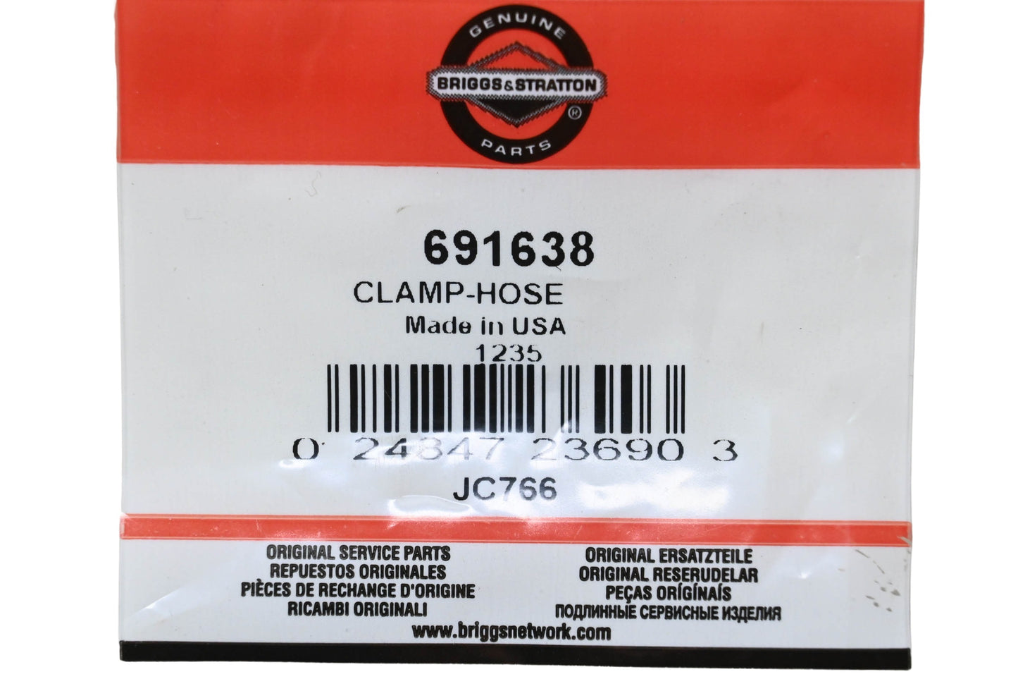 New OEM Briggs & Stratton 691638 Hose Clamp NOS