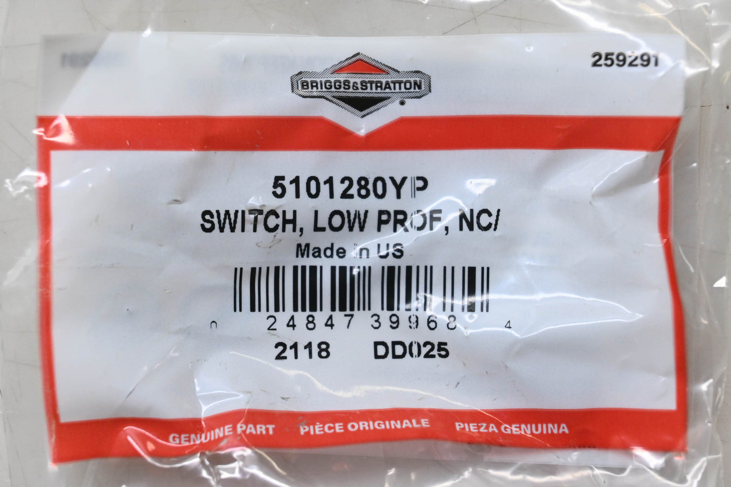 New OEM Briggs & Stratton 5101280YP Switch NOS