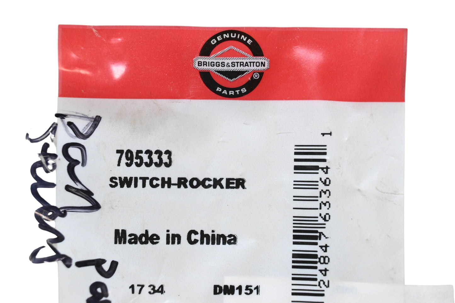New OEM Briggs & Stratton 795333 Rocker Switch NOS