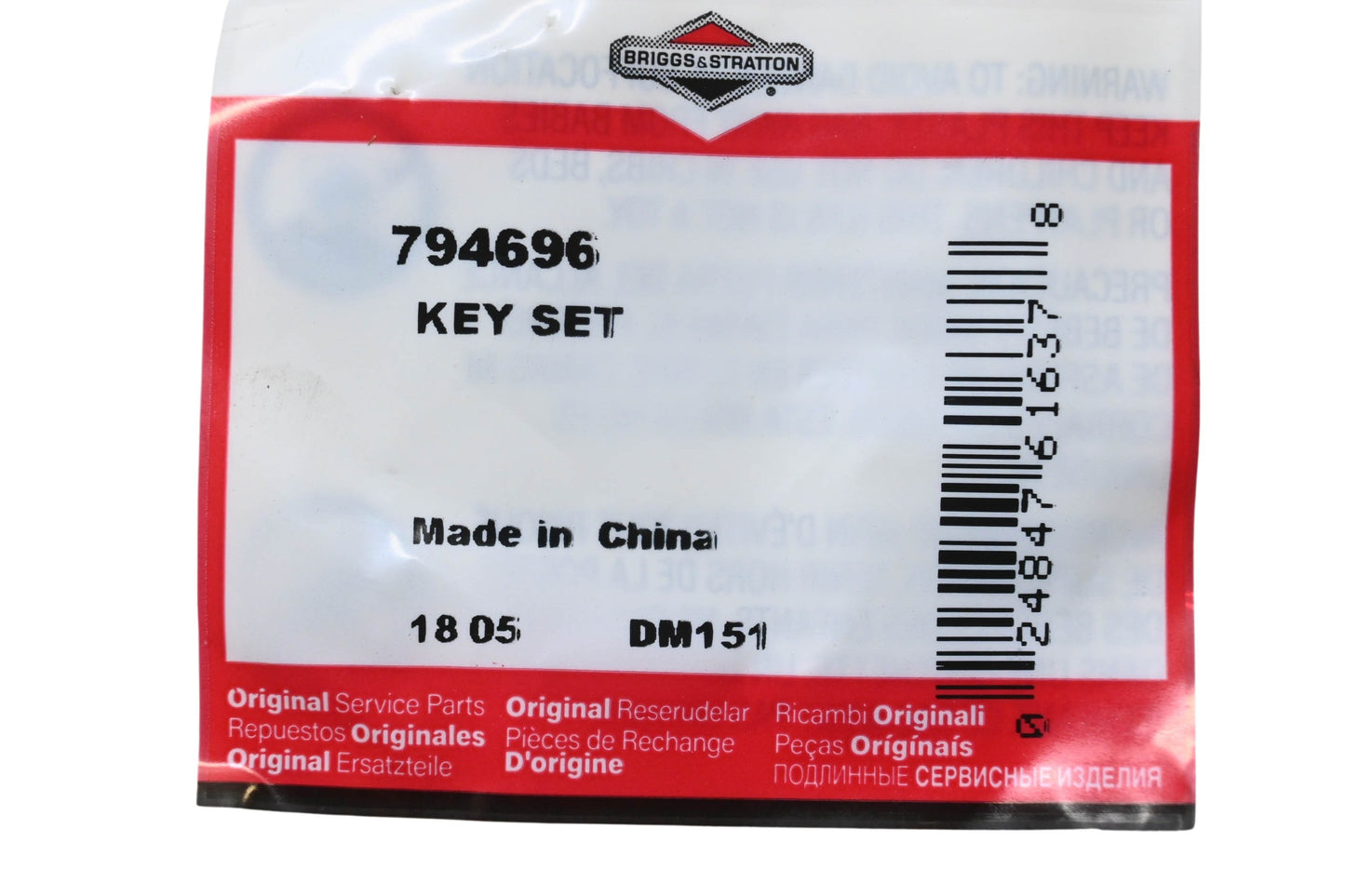 New OEM Briggs & Stratton 794696 Key NOS