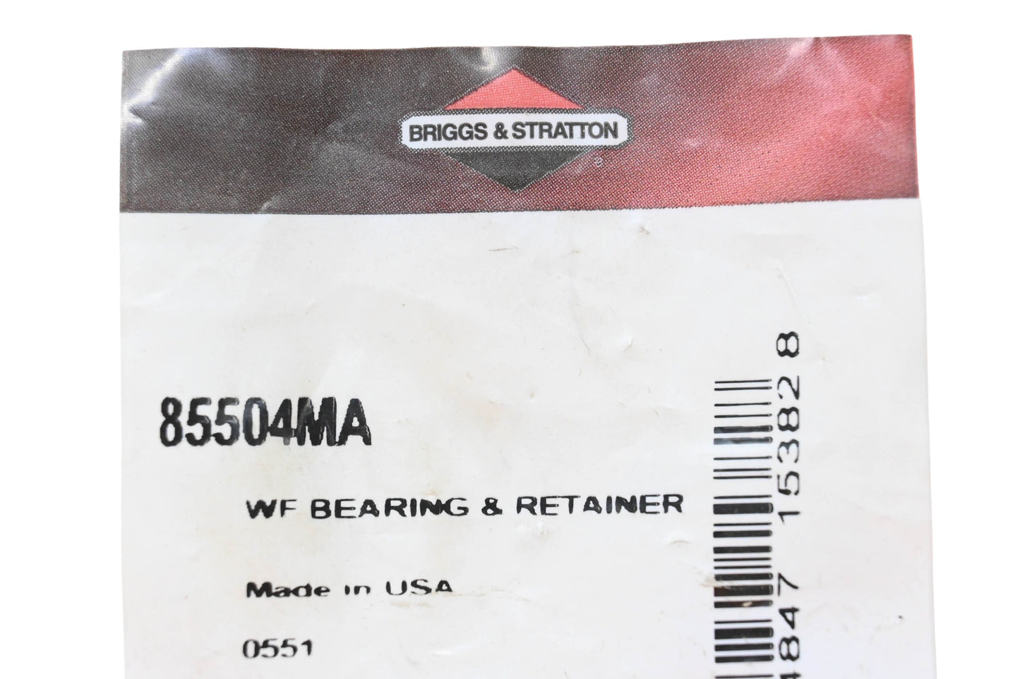 New OEM Briggs & Stratton 85504MA Bearing & Retainer NOS