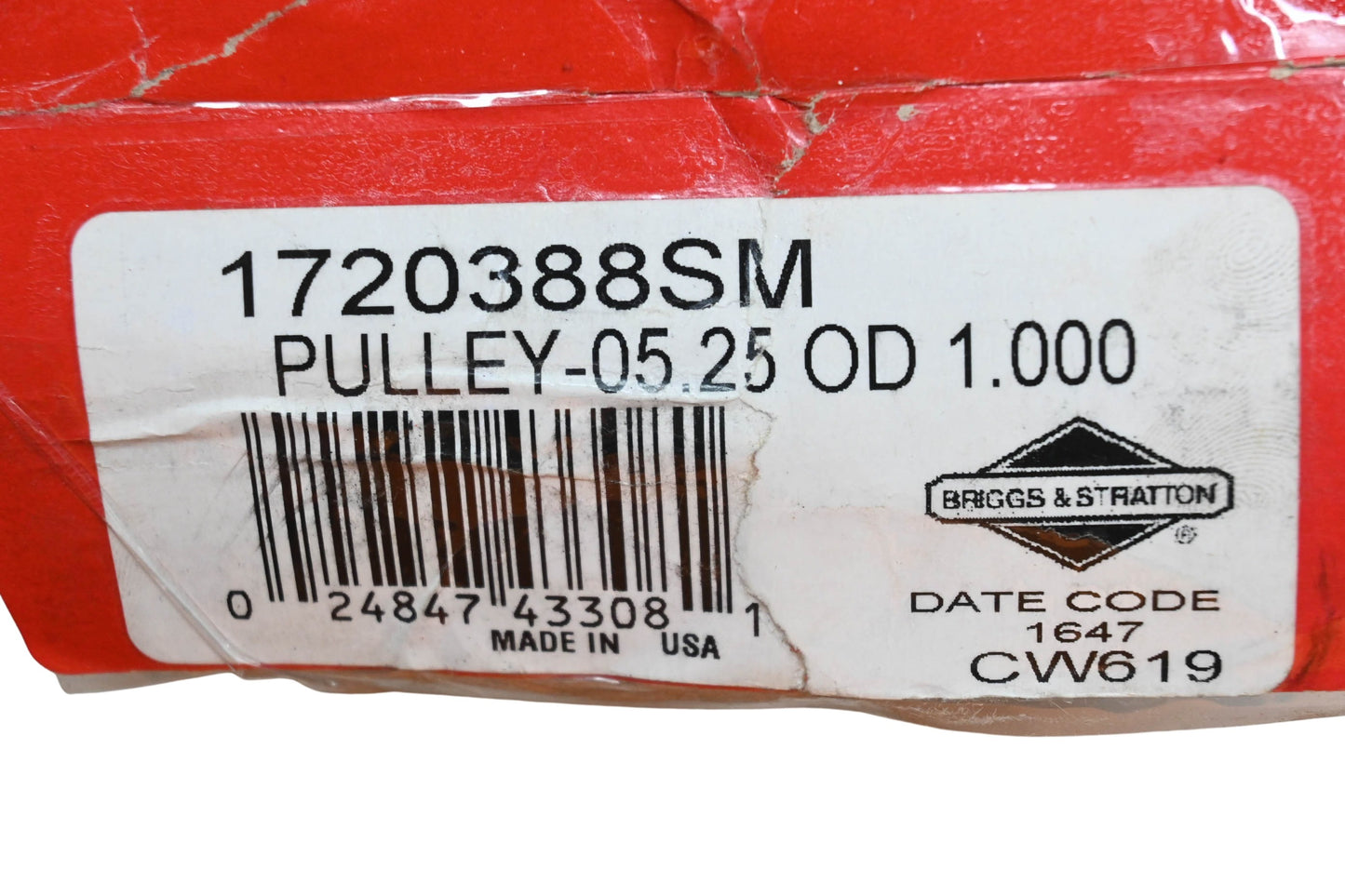 New OEM Briggs & Stratton 1720388SM Pulley NOS