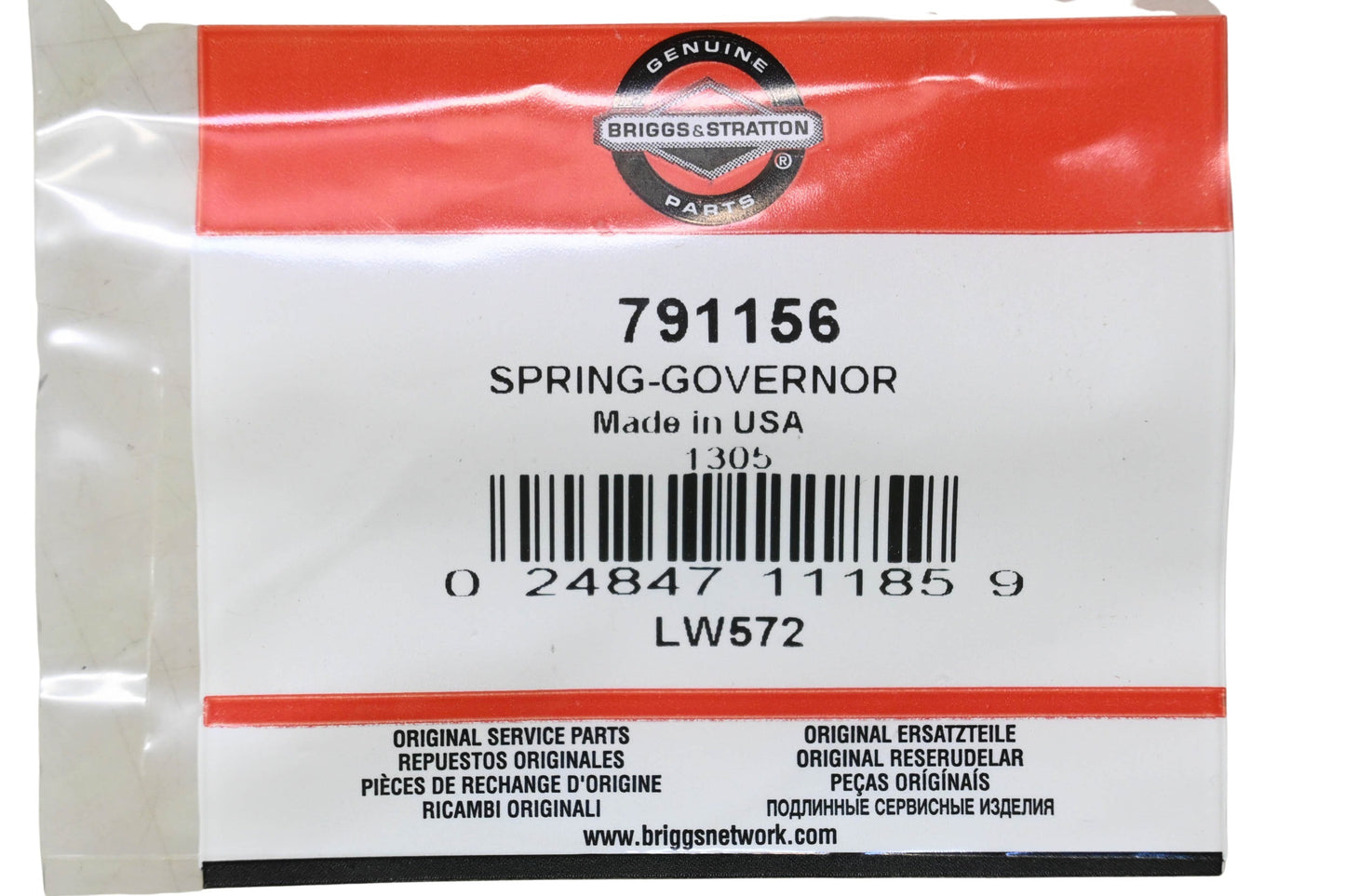 New OEM Briggs & Stratton 791156 Governor Spring NOS