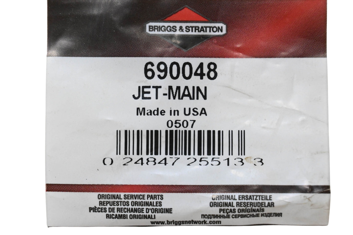New OEM Briggs & Stratton 690048 Main Jet NOS