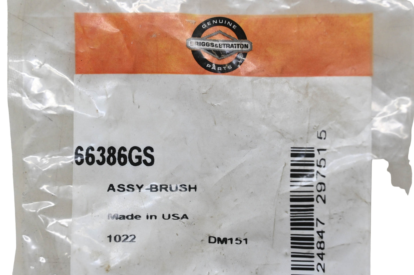 New OEM Briggs & Stratton 66386GS Brush Assembly NOS