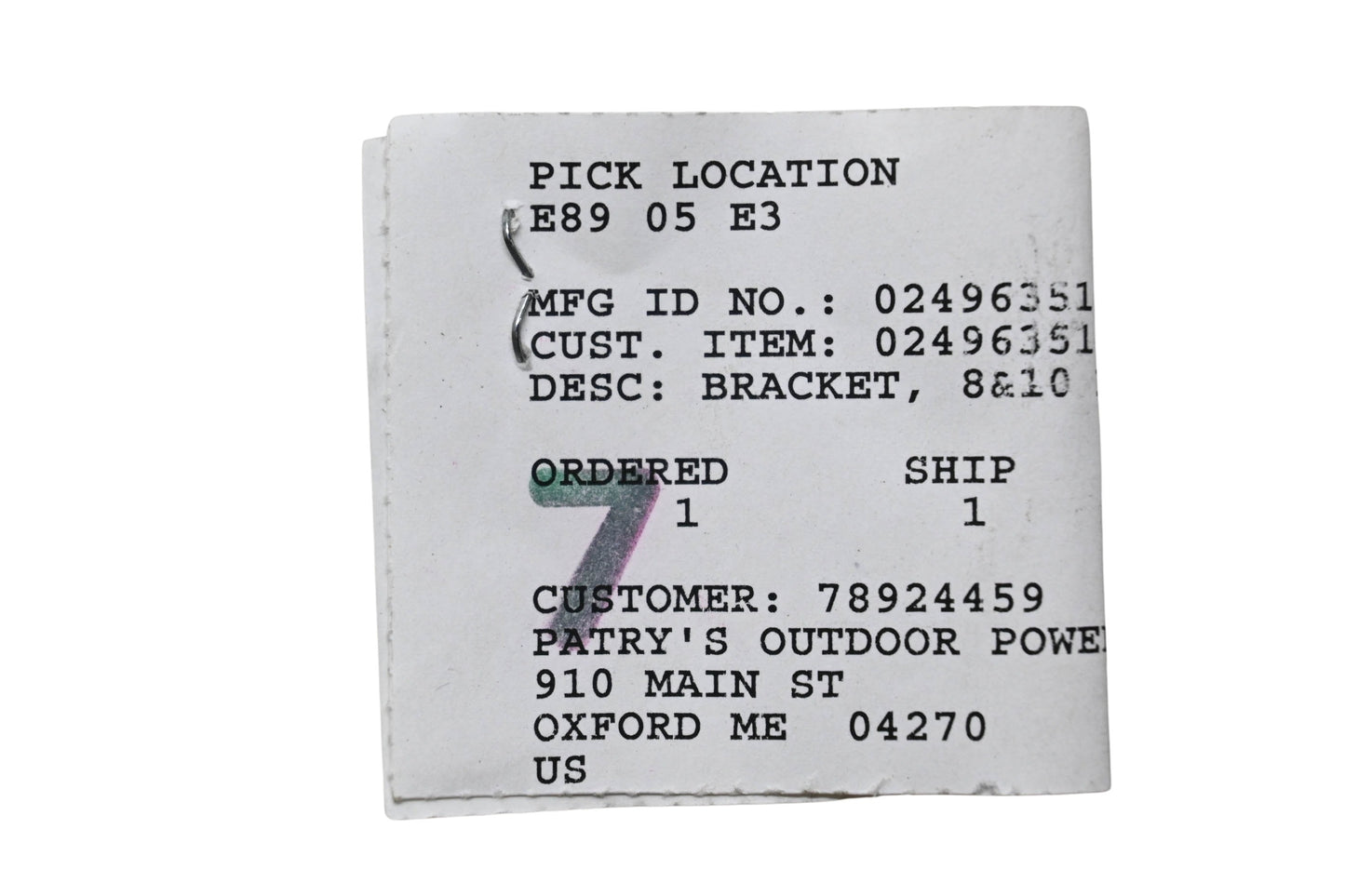 Ariens 02496351 Engine Bracket Weldment NOS