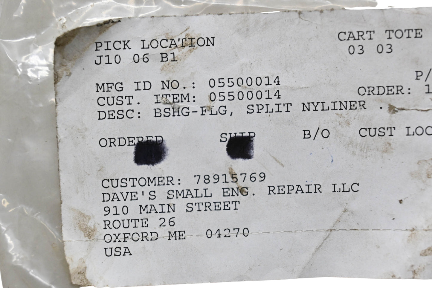 Ariens 05500014 Flange Bushing NOS