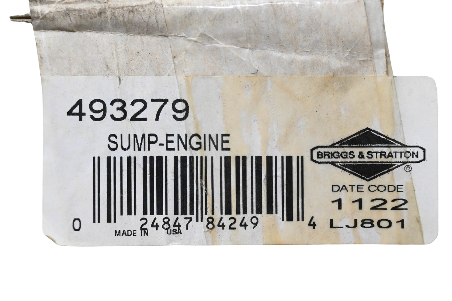 New OEM Briggs & Stratton 493279 Engine Sump NOS