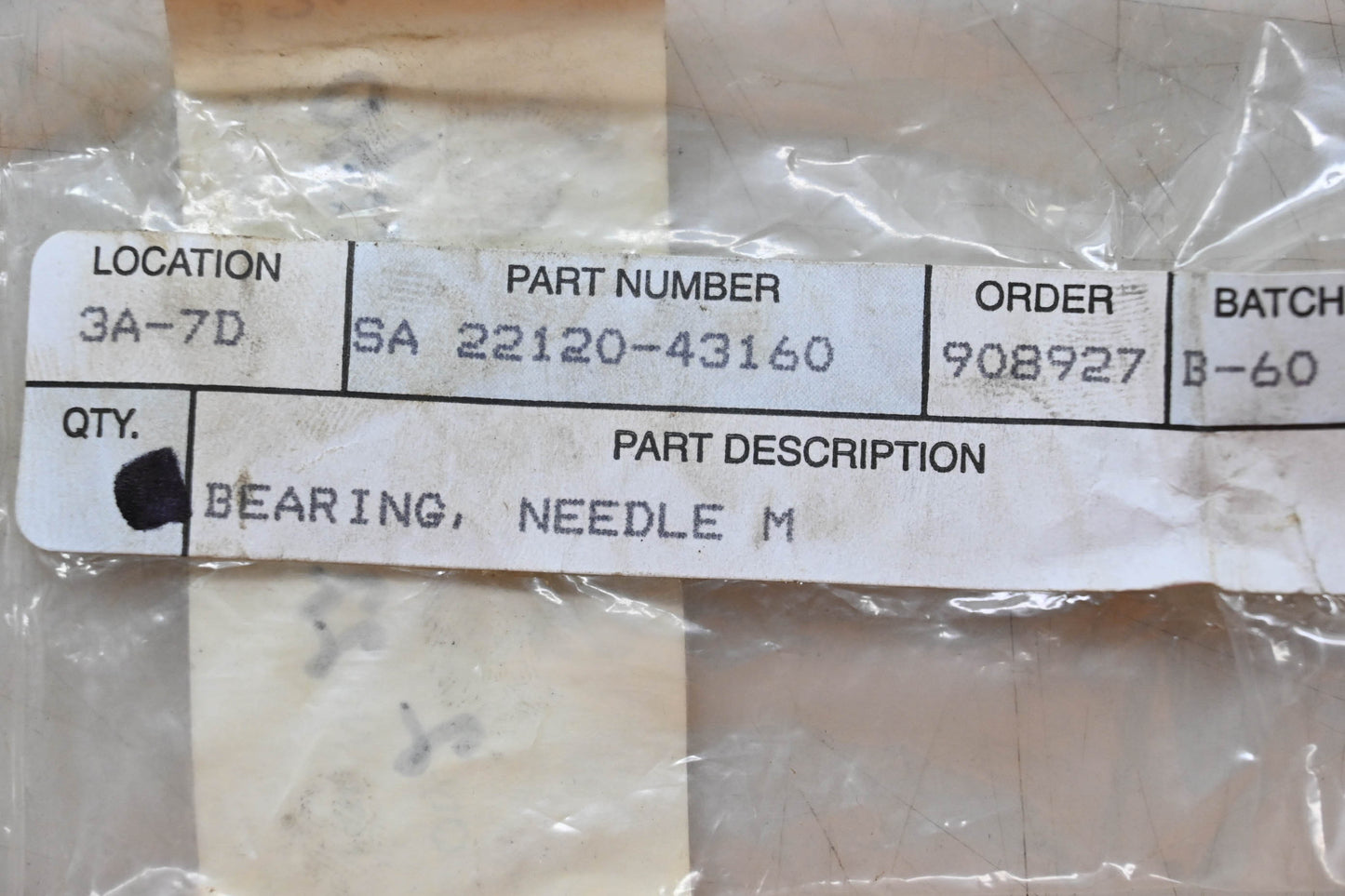 Shindaiwa 22120-43160 Needle Bearing NOS