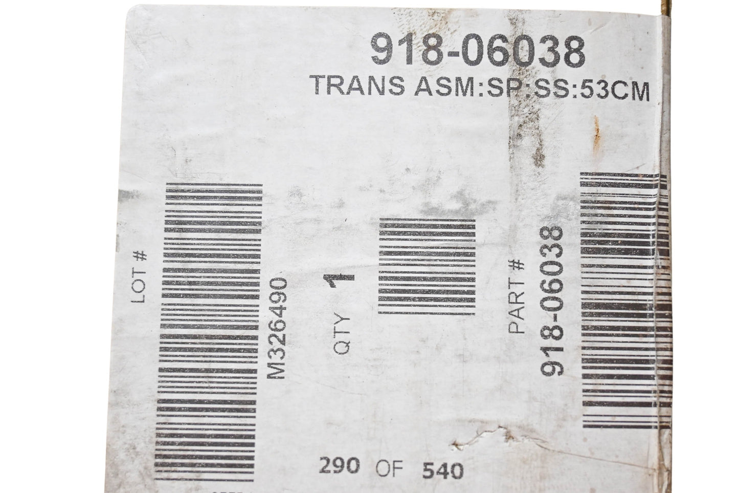 MTD 918-06038, 618-06038 Transmission NOS