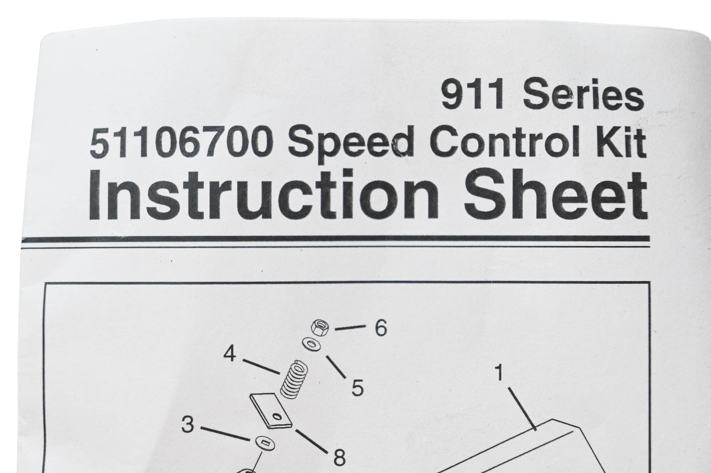Ariens 51106700 Speed Control Service Kit NOS