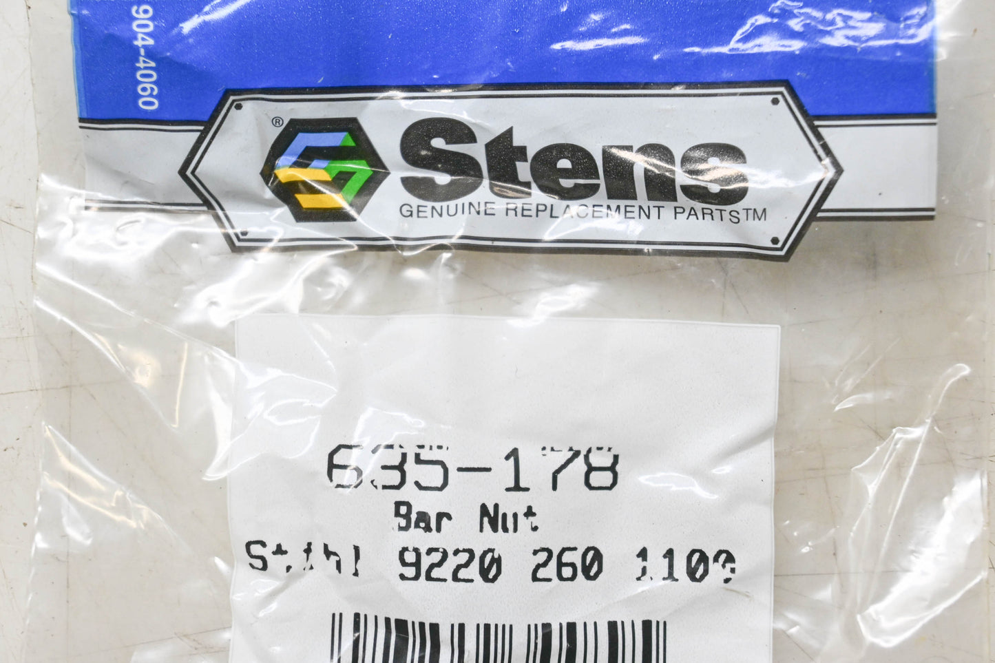 Stens 635-178, 9220 260 1100 Bar Nuts Qty 2 NOS