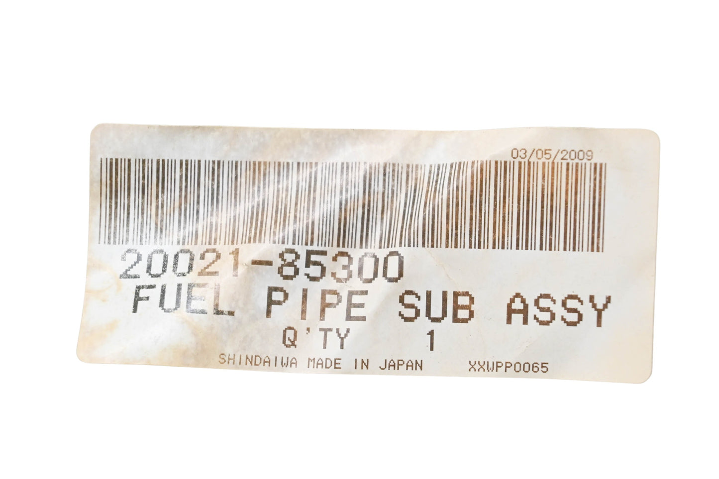Shindaiwa 20021-85300, P021018011, P021018010 Fuel Pipe Sub Assembly NOS
