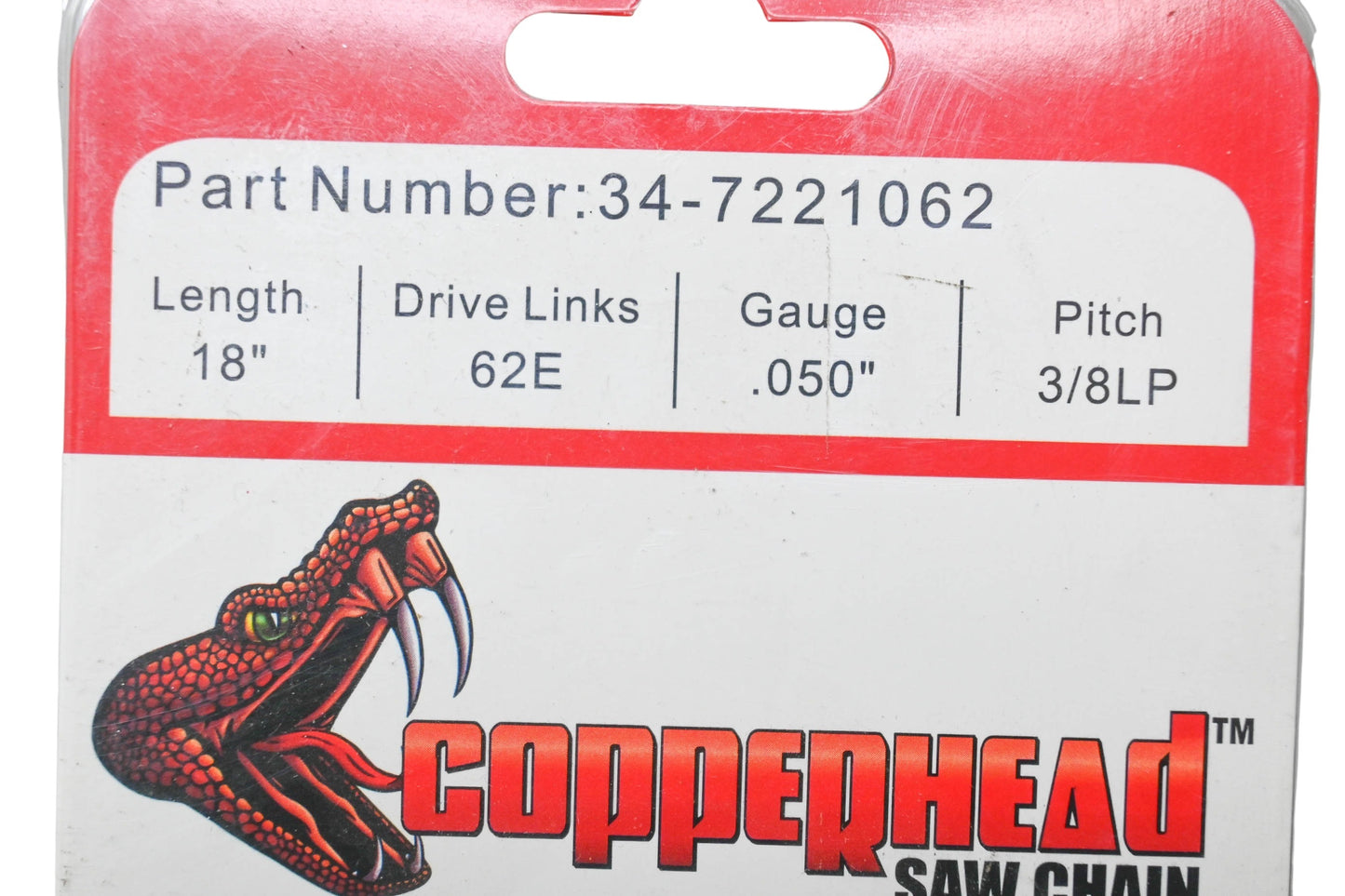 Rotary 34-7221062 Copperhead Saw Chain 18" NOS