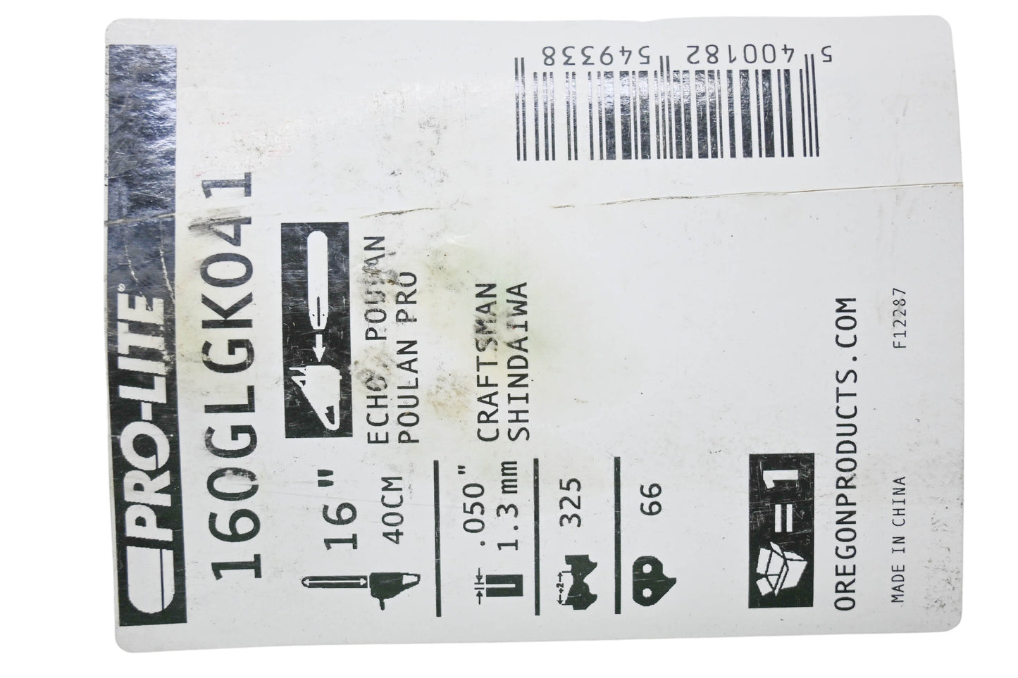 Oregon 160GLGK041 Chainsaw Guide Bar 16" .050" .325" NOS