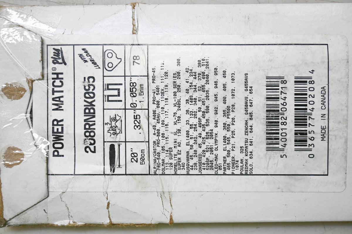 Oregon 208RNBK095 Chainsaw Guide Bar 20" .058" .325" NOS