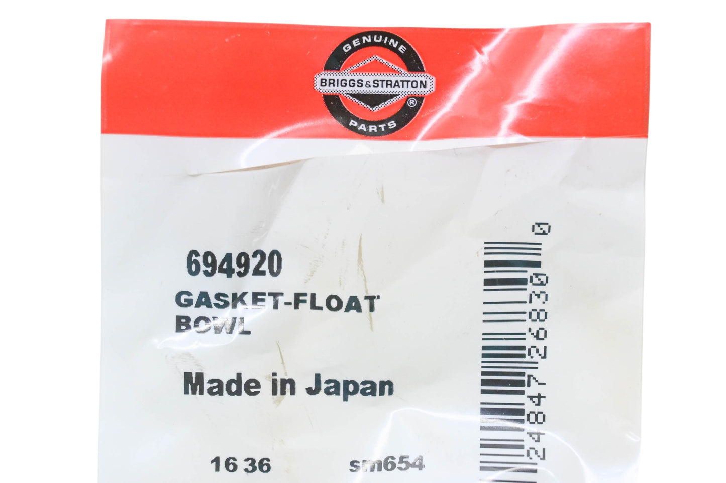 New OEM Briggs & Stratton 694920 Float Bowl Gasket NOS