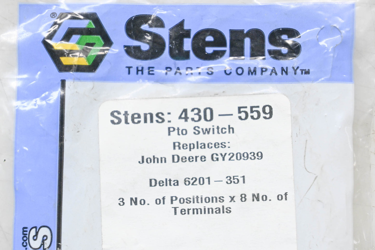Stens 430-559, GY20939, 6201-351 PTO Switch NOS