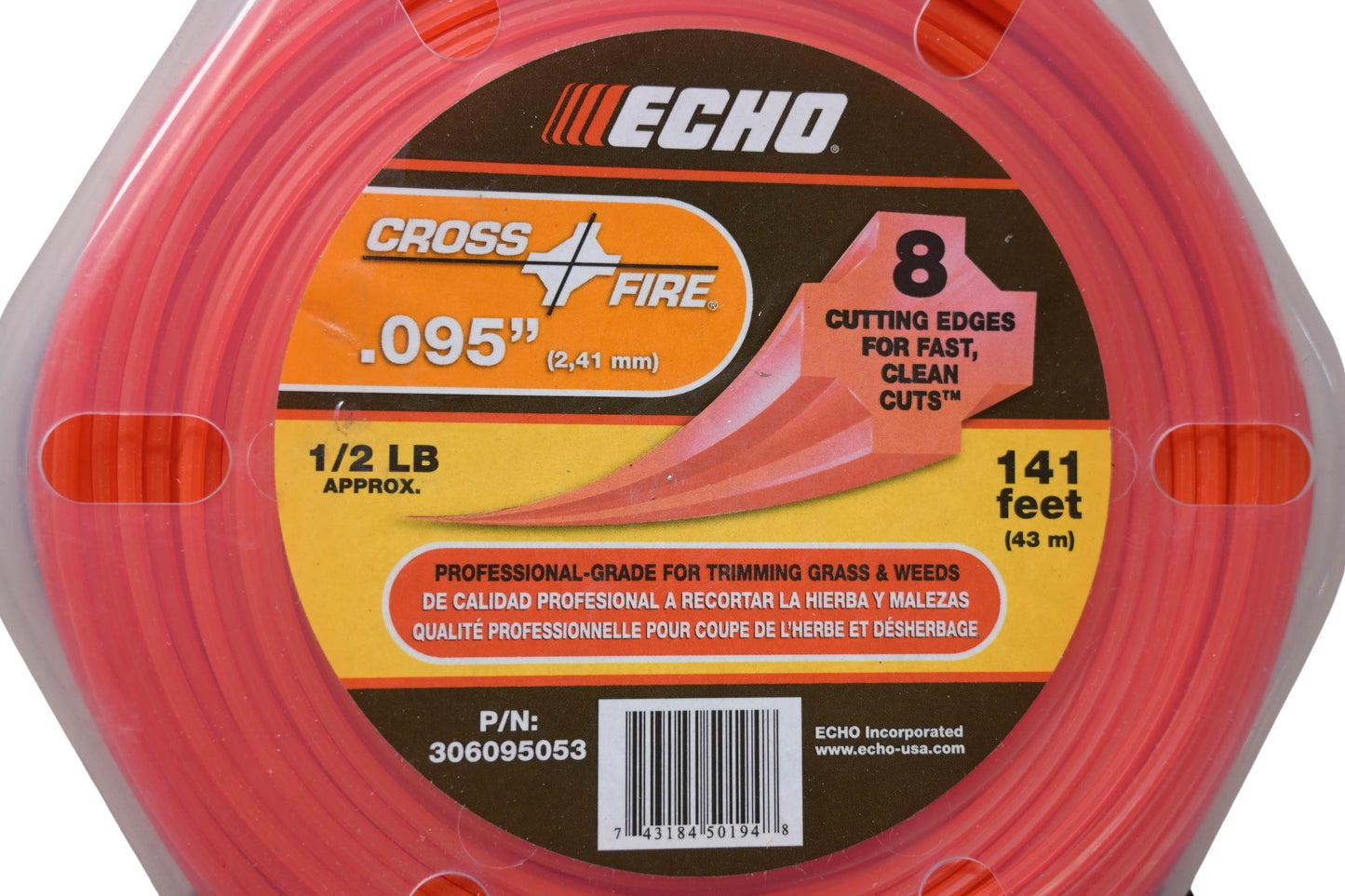 New OEM Echo 306095053 Trimmer Line Spool Width .095" Length 141' NOS