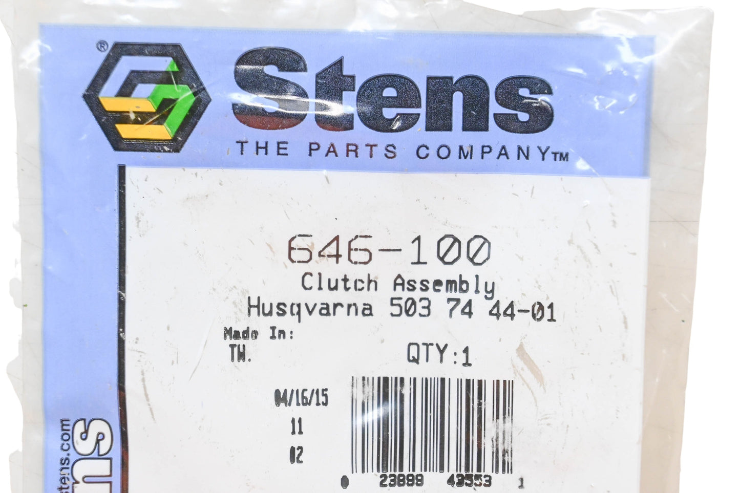 Stens 646-100, 503 74 44-01, 503744401 Clutch Assembly NOS