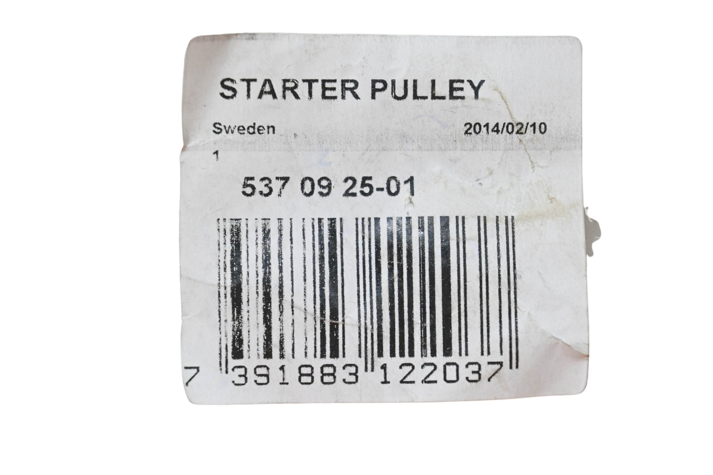 New OEM Husqvarna 537 09 25-01, 537092501 Starter Pulley NOS